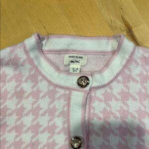River Island Mini Pink and White Cardigan
